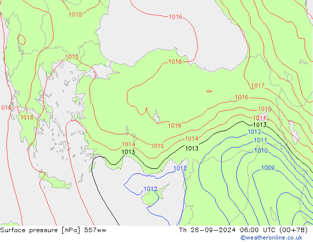 приземное давление 557ww чт 26.09.2024 06 UTC