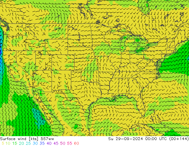 Surface wind 557ww Su 29.09.2024 00 UTC