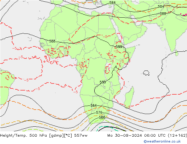 Height/Temp. 500 hPa 557ww lun 30.09.2024 06 UTC