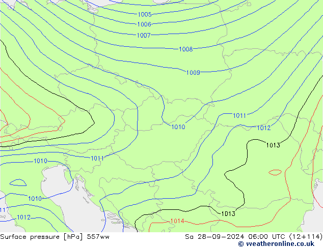 Yer basıncı 557ww Cts 28.09.2024 06 UTC