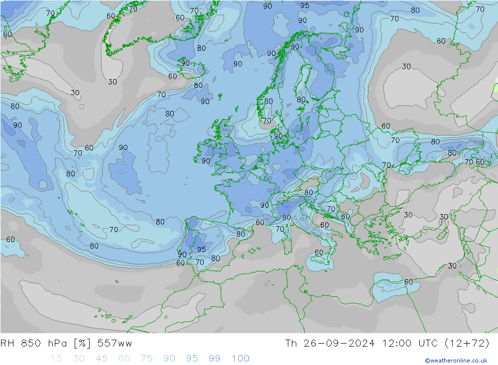 850 hPa Nispi Nem 557ww Per 26.09.2024 12 UTC