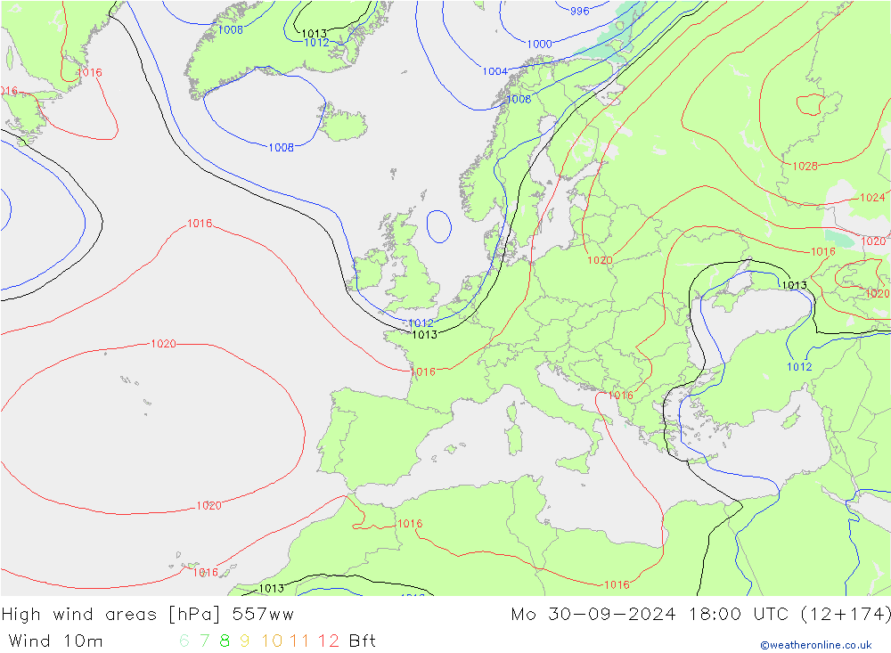 High wind areas 557ww пн 30.09.2024 18 UTC