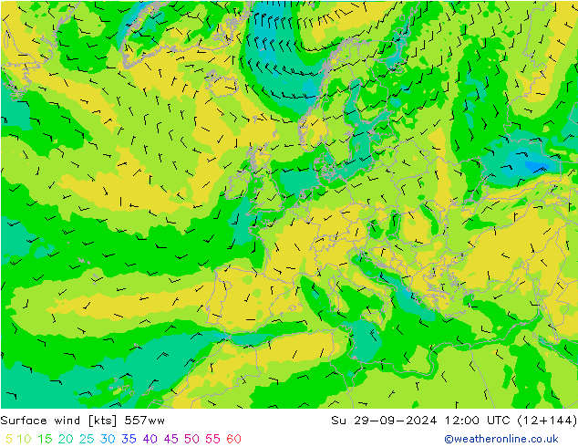 Wind 10 m 557ww zo 29.09.2024 12 UTC