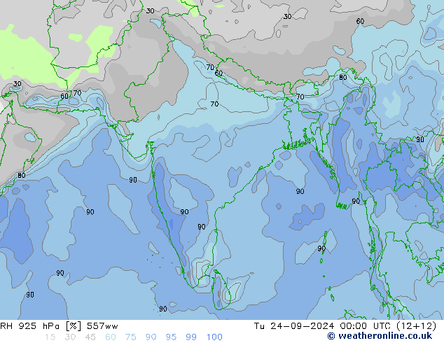 RH 925 hPa 557ww Ter 24.09.2024 00 UTC