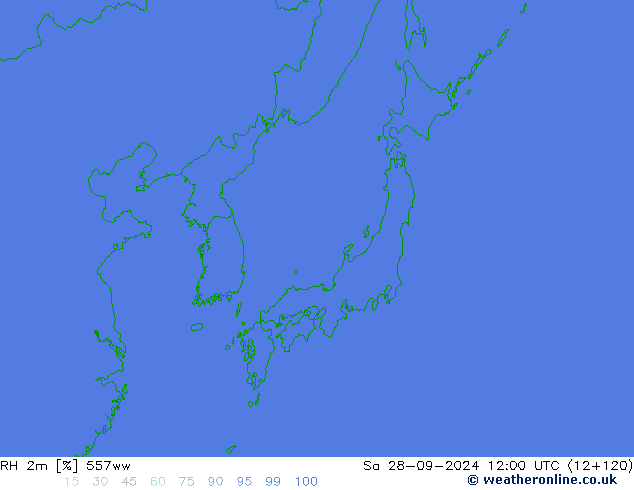 RH 2m 557ww Sáb 28.09.2024 12 UTC