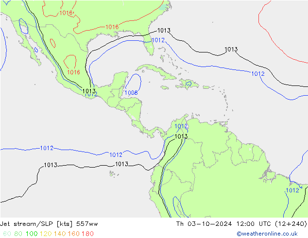 джет/приземное давление 557ww чт 03.10.2024 12 UTC