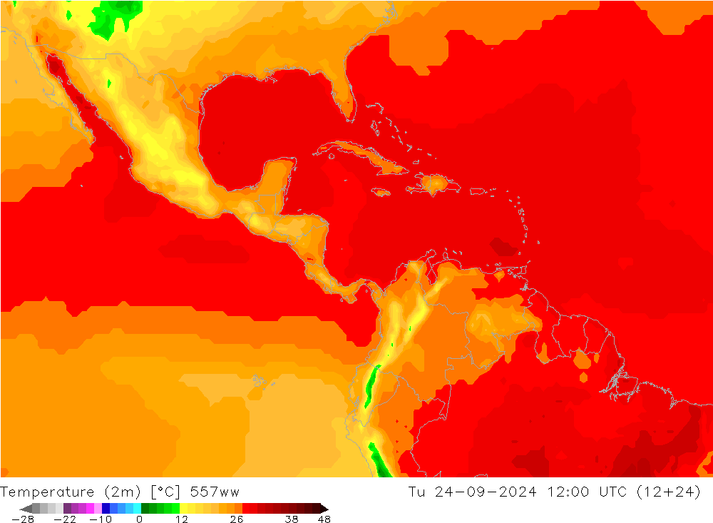 карта температуры 557ww вт 24.09.2024 12 UTC