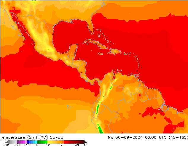 Temperature (2m) 557ww Mo 30.09.2024 06 UTC