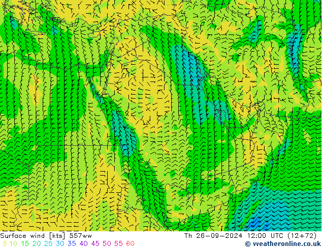 Surface wind 557ww Th 26.09.2024 12 UTC