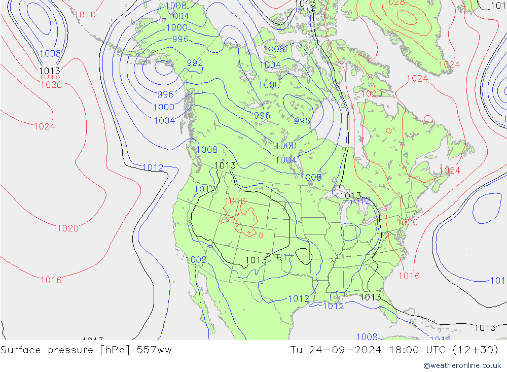 Surface pressure 557ww Tu 24.09.2024 18 UTC