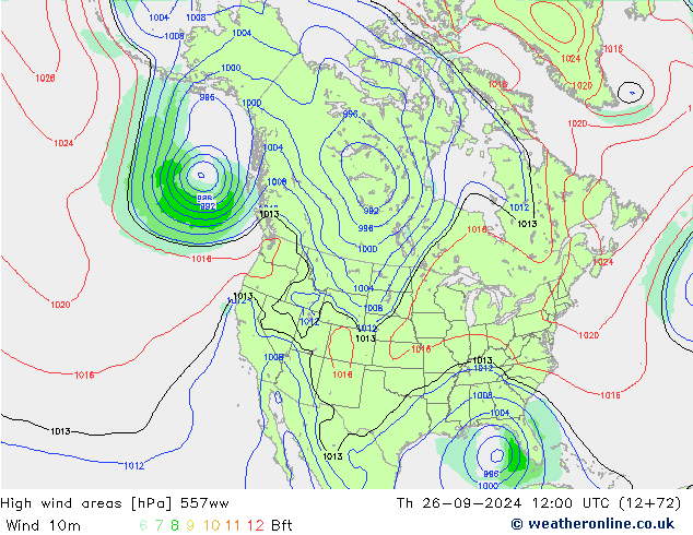 High wind areas 557ww Th 26.09.2024 12 UTC