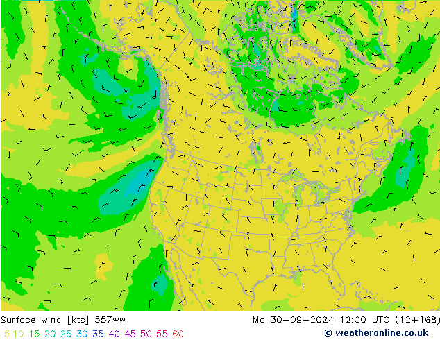 Surface wind 557ww Mo 30.09.2024 12 UTC