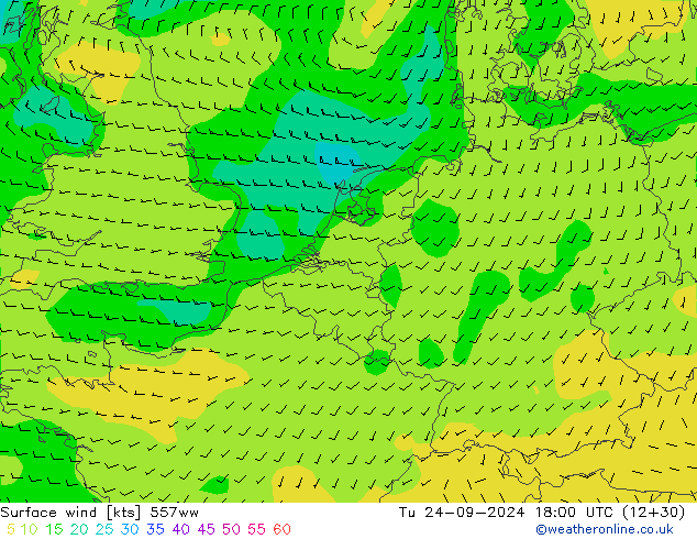 ветер 10 m 557ww вт 24.09.2024 18 UTC
