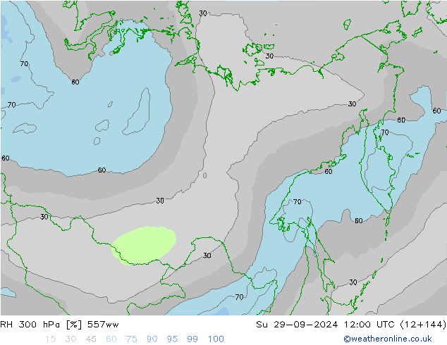 RH 300 hPa 557ww dom 29.09.2024 12 UTC