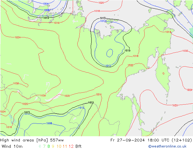 High wind areas 557ww Pá 27.09.2024 18 UTC