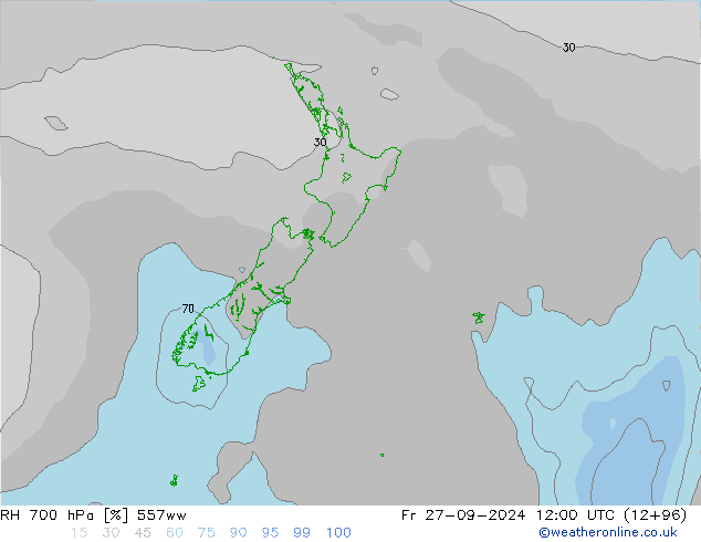 RH 700 hPa 557ww Pá 27.09.2024 12 UTC