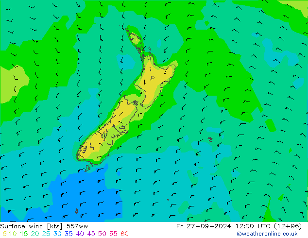 Surface wind 557ww Pá 27.09.2024 12 UTC