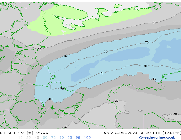 RH 300 hPa 557ww Seg 30.09.2024 00 UTC