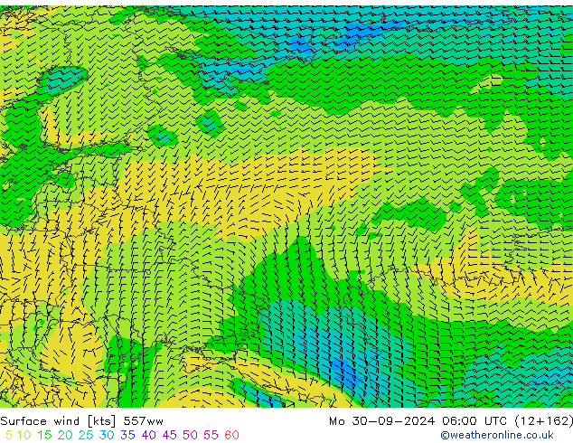 Rüzgar 10 m 557ww Pzt 30.09.2024 06 UTC