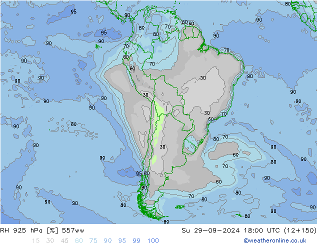 RH 925 hPa 557ww nie. 29.09.2024 18 UTC