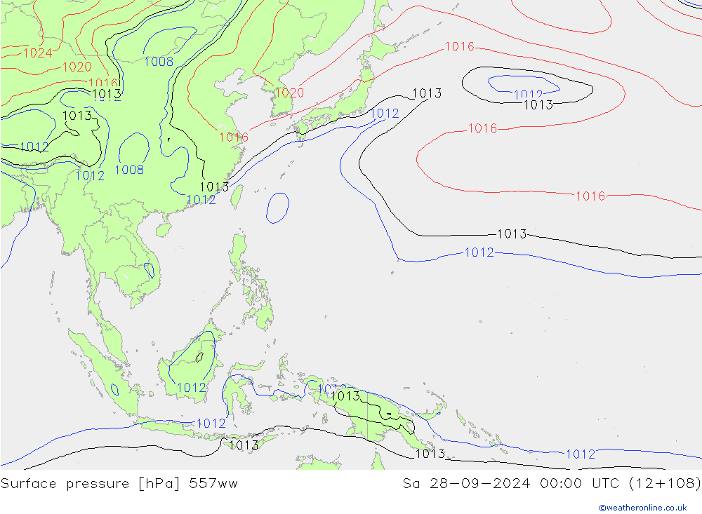 приземное давление 557ww сб 28.09.2024 00 UTC