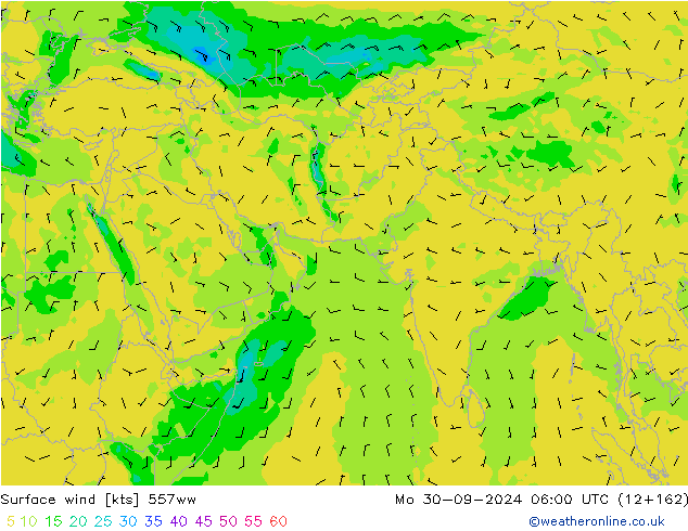 Vento 10 m 557ww lun 30.09.2024 06 UTC