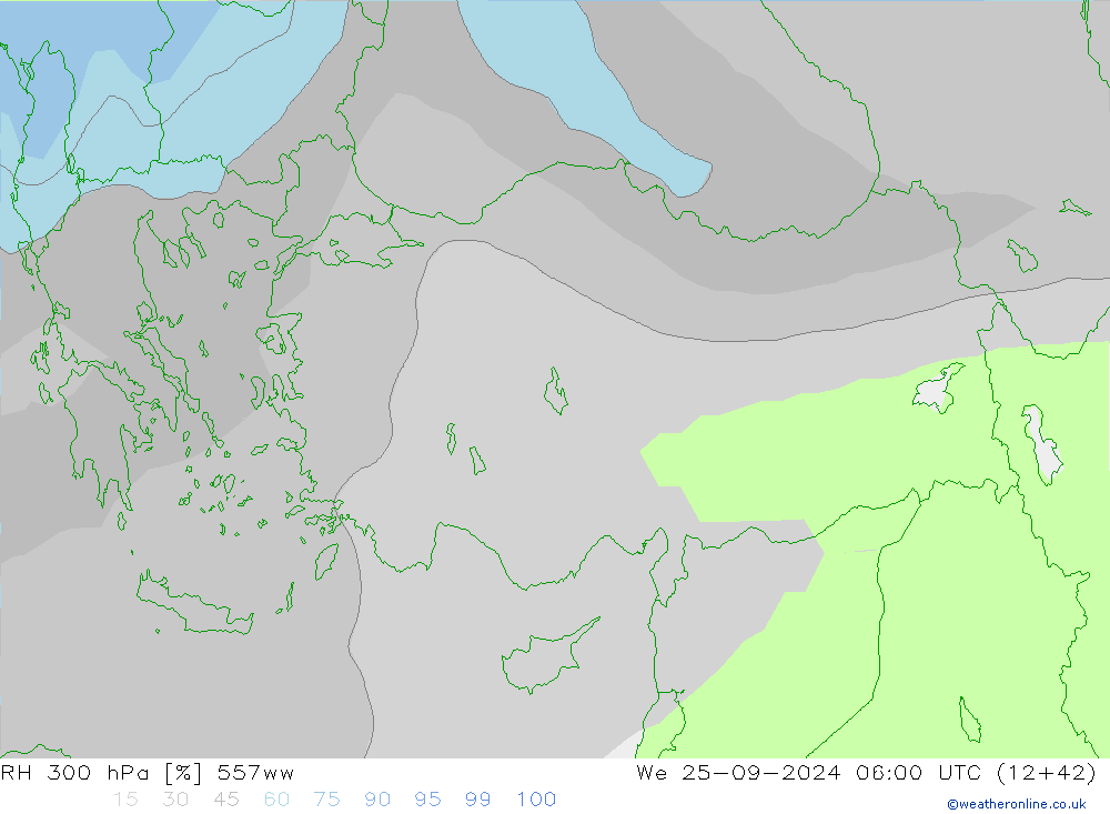 RH 300 hPa 557ww mer 25.09.2024 06 UTC