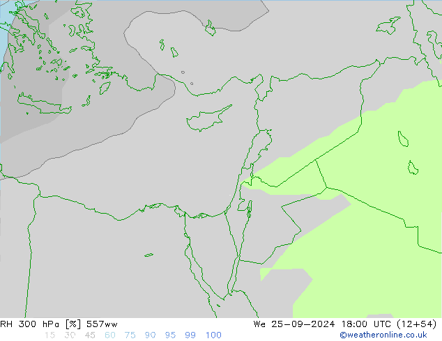 RH 300 hPa 557ww St 25.09.2024 18 UTC