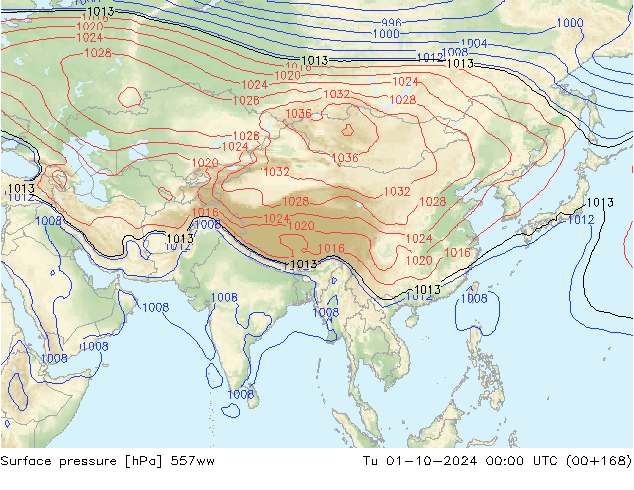 pression de l'air 557ww mar 01.10.2024 00 UTC