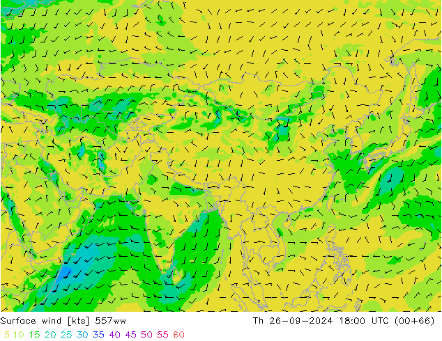 Surface wind 557ww Th 26.09.2024 18 UTC