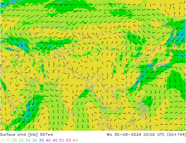 wiatr 10 m 557ww pon. 30.09.2024 00 UTC