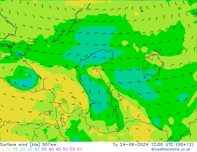 Viento 10 m 557ww mar 24.09.2024 12 UTC