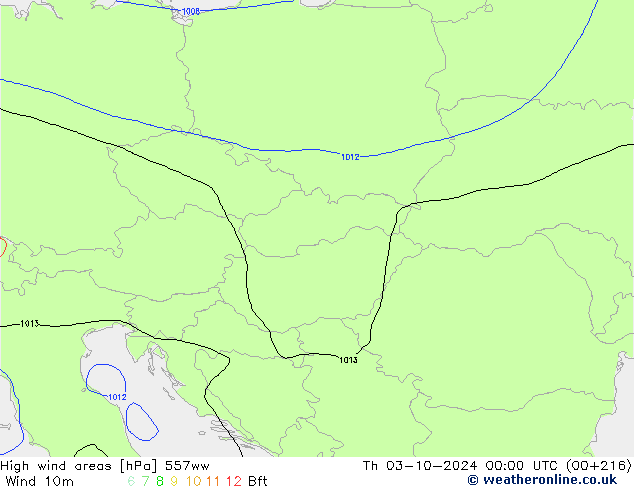 High wind areas 557ww Th 03.10.2024 00 UTC