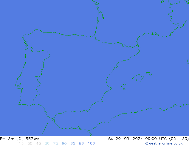 RH 2m 557ww dom 29.09.2024 00 UTC