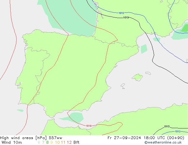 yüksek rüzgarlı alanlar 557ww Cu 27.09.2024 18 UTC