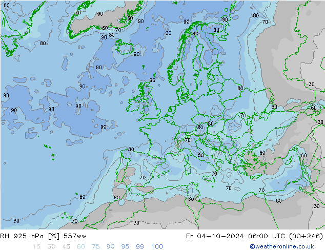 RH 925 hPa 557ww Pá 04.10.2024 06 UTC