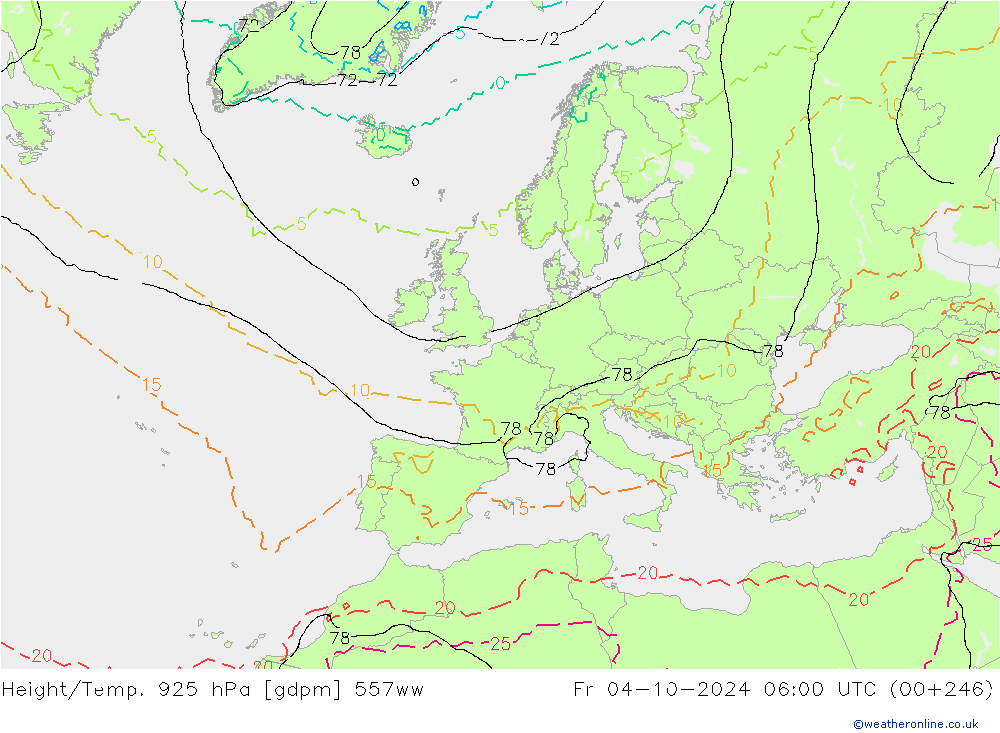 Height/Temp. 925 hPa 557ww Sex 04.10.2024 06 UTC