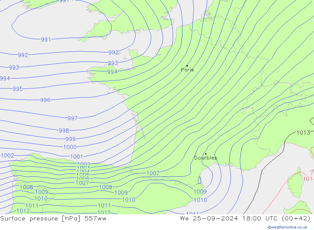 pression de l'air 557ww mer 25.09.2024 18 UTC