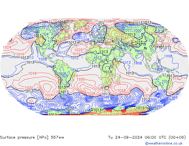 Surface pressure 557ww Tu 24.09.2024 06 UTC