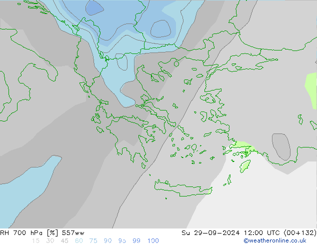 RH 700 hPa 557ww So 29.09.2024 12 UTC