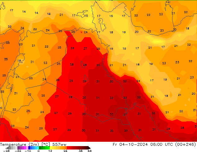 карта температуры 557ww пт 04.10.2024 06 UTC