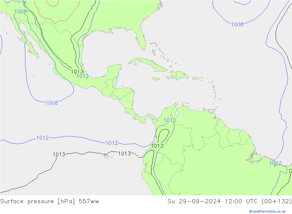 приземное давление 557ww Вс 29.09.2024 12 UTC