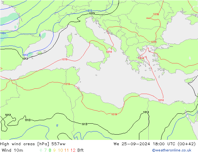 High wind areas 557ww St 25.09.2024 18 UTC