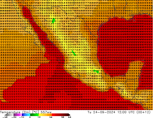 карта температуры 557ww вт 24.09.2024 12 UTC