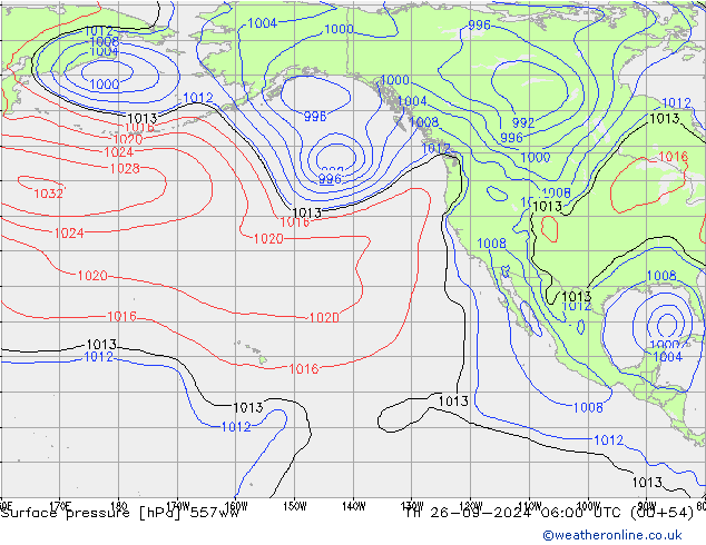 Surface pressure 557ww Th 26.09.2024 06 UTC