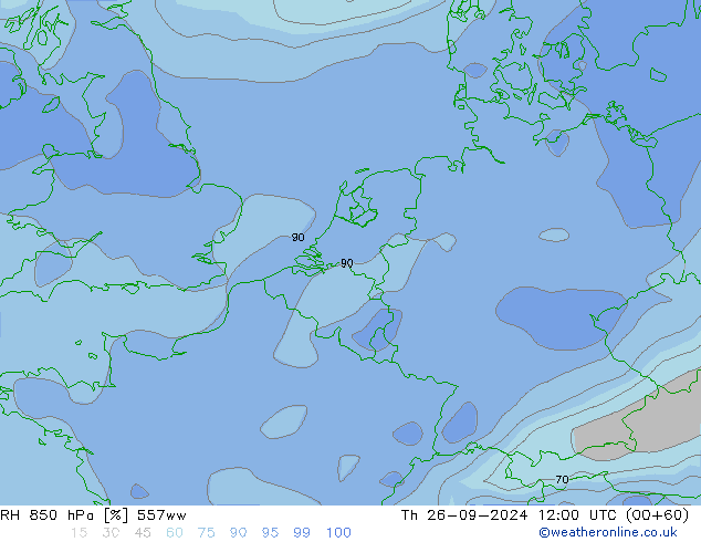 850 hPa Nispi Nem 557ww Per 26.09.2024 12 UTC