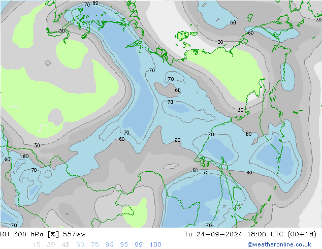 RH 300 hPa 557ww Tu 24.09.2024 18 UTC