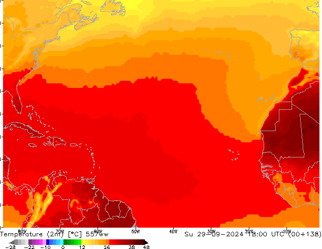 température (2m) 557ww dim 29.09.2024 18 UTC