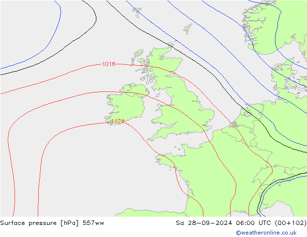 Surface pressure 557ww Sa 28.09.2024 06 UTC