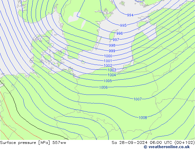 pression de l'air 557ww sam 28.09.2024 06 UTC